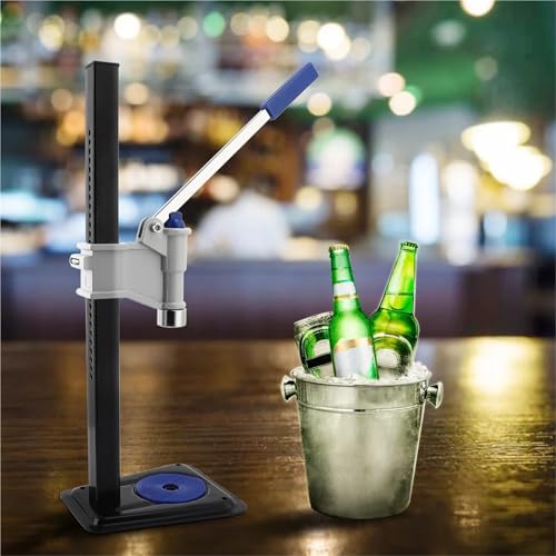 Blue Auto Lever Bench Beer Bottle Capper, Adjustable Homebrew Crown Capping Machine for Beer, Wine, Soda and Soft Drinks