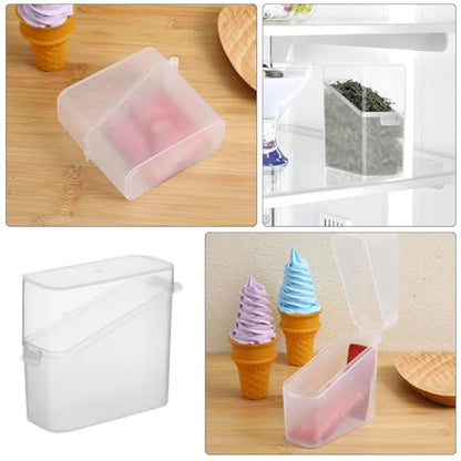 Veemoon 2pcs Cheese Keeper Boxes with Lids, Fridge Storage Containers for Sliced Cheese and Tea Bags, Reusable Food Storage for Kitchen Organization