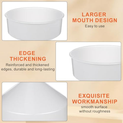 Cabilock Large Kitchen Funnel Wide Mouth Plastic Funnel for Beer Oil Beverage Filling Spill-Free Pouring Tool 10.43 Inch Food Grade Material