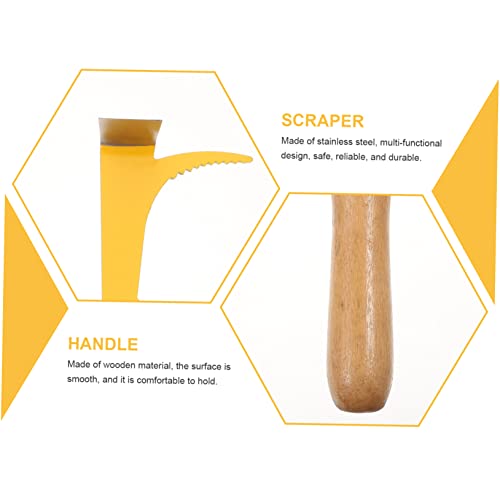 YARNOW 2pcs Beehive Scraper Tool Wooden Handle Beekeeping Lifter Beekeeping Tool