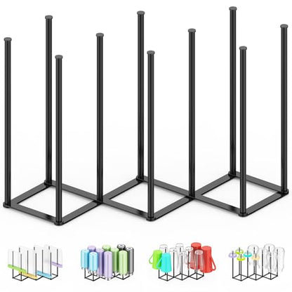 Collapsible Bottle Drying Rack, Foldable Baby Bottle Drying Rack, Portable Drainer Stand Holder for Water Bottles, Cup, Reusable Silicone Bag, Cutting Board (Black) - color: Black