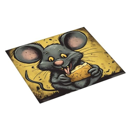 Dish Drying Mat for Kitchen Counter Absorbent Dish Draining Mat Heat Resistant Drying Pad for Table Protector Dishes Pad Rat Eats a Piece of Cheese Kitchen Drying Mat 18x16 inch