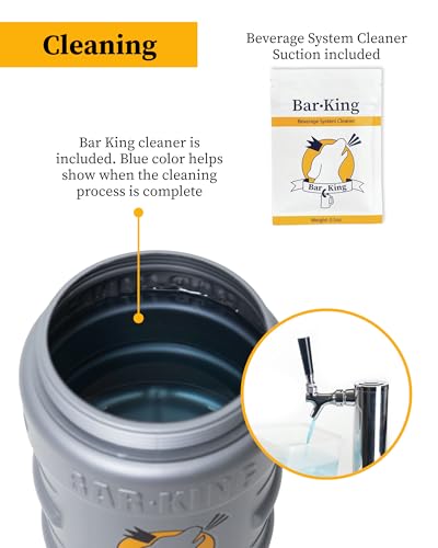 Bar-King Quick-Connect Kegerator Beer Line Cleaning kit. Now Clean Your Beer Lines as Easily as Changing a Keg. (Includes Cleaning Powder)