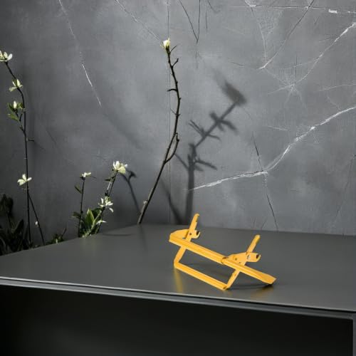 Yellow Stainless Metal Hive Frame Lifter Tool with Plastic Handle, Lightweight Design for Universal Compatibility, for Hive Maintenance and Beehive Frame Inspections