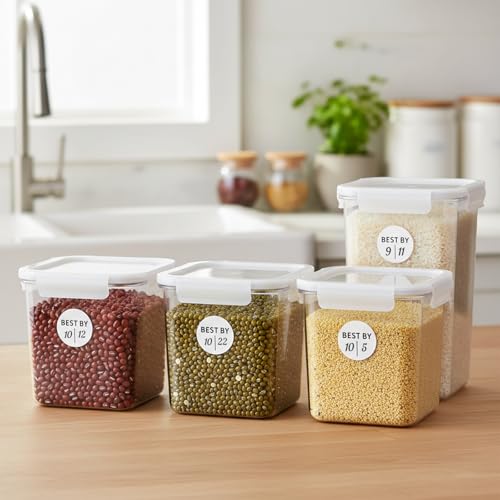 600pieces Expiration Date Stickers Day Dots Food Labels Dot Stickers 1 Inch Waterproof Best by Label Spice Labels Sticker for Food Containers Storage Freezer Restaurant Foodsaver Service Prep