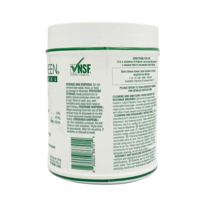 Stera Sheen 4lb Green Label Ice Machine & Ice Maker Cleaner + Sanitizer - Milkstone Remover & Descaler for Scotsman, Soft Serve Equipment, Food-Contact Surface - Restaurant-Grade (1 Pack) - size: 4 LB. Jar (Pack of 1)
