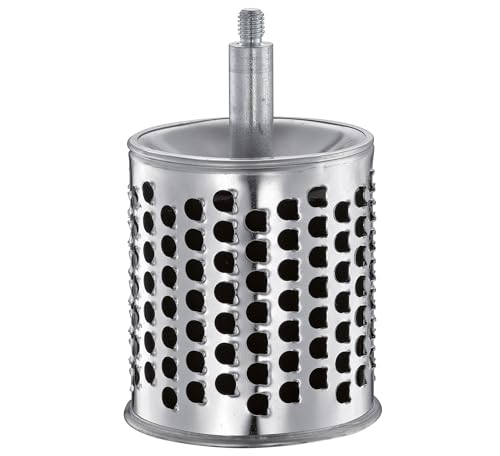 Zassenhaus Classic Drum Grater, Manual Kitchen Grater, Painted Metal, Beech Wood, Stainless Steel, Suction Base, 2 Grating Drums and Pestle, Can be Used as Vegetable Cutter, Cheese Grater and Slicer - color: Red