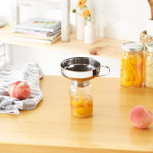 RSVP International Endurance Canning Collection Non-Reactive 18/8 Stainless Steel, Dishwasher Safe, Funnel, 2-1/4" - size: Funnel, 2-1/4"