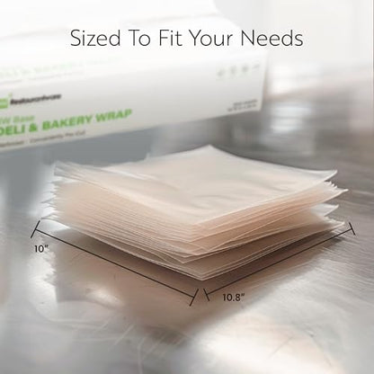 Restaurantware Plastic Food Wraps 1000 Pack of 10.75" x 10" Pre-Cut Clear Sandwich Wraps Disposable Pop-Up Microwavable Freezable Greaseproof Food Covers for Burgers, Snacks, And Take Out - size: 10.8" x 10"