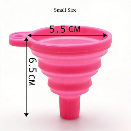 3PCS Kitchen Funnel Set Large Medium Small Silicone Collapsible Funnels | Food Grade Silicone Funnel for Kitchen Use Filling Bottles Liquid Powder Transfer Kitchen Gadgets Accessories - color: blue