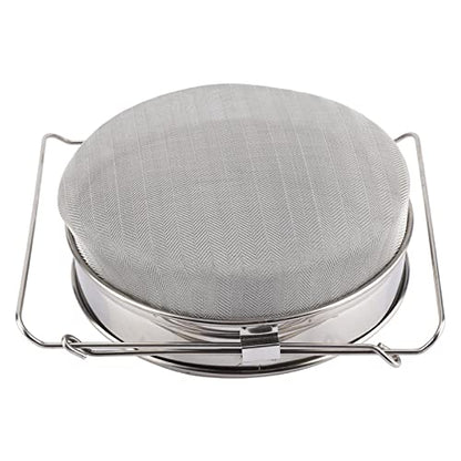 Mingzhe Stainless Steel Double Honey Strainer Sieve with Adjustable Arms for Honey Filtering 1 Set