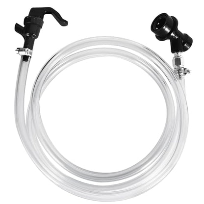 MRbrew 5 FT Ball Lock Beer Line Assembly Kit, 3/16" Liquid Line with Picnic Tap Faucet PVC Brewing Tubing Ball Lock Quick Disconnect for Cornelius Keg Beer Dispenser Soda Dispensing