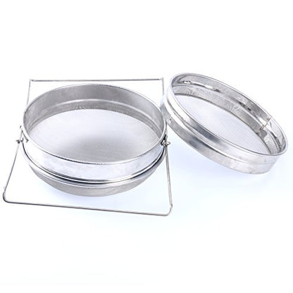 Stainless Steel Beekeeping Double Honey Sieve Strainer Extractor Filter Mesh Screen Equipment (1)