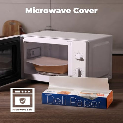 Fit Meal Prep [500 Pack] 12 x 10.75" Wax Paper Sheets for Food, Interfolded Precut Deli Pop Up Grease-Proof Sandwich Paper Wraps, Waterproof for Lunch, Food Basket, Microwave Cover, BBQ - size: 12 x 10.75"