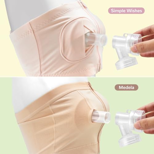 Maymom MyFit Narrow Neck Base Connectors; Compatible with Medela PersonalFit Connector; Use w/Maymom Two-Piece Shield System, Compatible with Medela Freestyle Flex BreastShield; Lansinoh Shields; 2pc