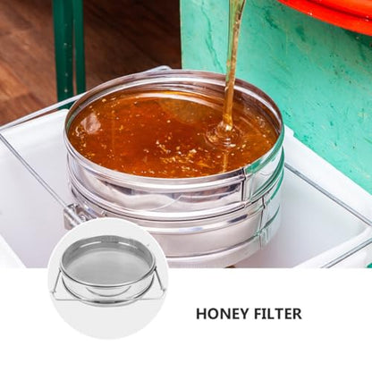 LIFKOME Stainless Steel Honey Filter Tool Double Layer Sturdy Beekeeping Equipment Metal Honey Strainer and Time Saving in Beekeeping
