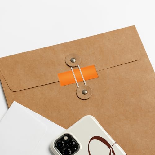 Orange Rectangle Stickers 2 x 1 Inch Color Coding Labels Vinyl Roll Self-Adhesive Waterproof Removable 500 PCS - color: Orange