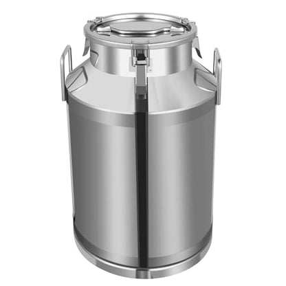 Stainless Steel Milk Can, 60L fermentation barrel wine barrel fermenter, 15.85 Gallon Milk Can Tote Jug with Sealed Lid Heavy Duty, self-brewed wine sealed making equipment for Milk and Wine