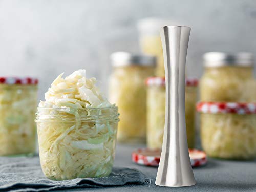 Farm to Table Stainless Steel Sauerkraut/Kimchee Pounder Tamper, 10" | Kraut Pounder | Sauerkraut Making Essential | Durable Stainless Steel Tamper | Canning & Fermenting Gadget | Tart Tamper
