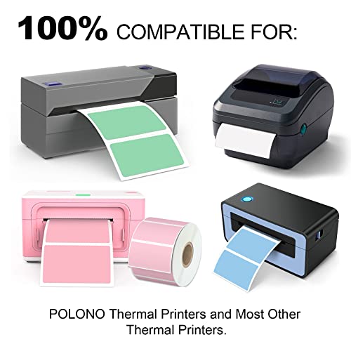 Misofuki 2.25x1.25 1000 Rectangular Red Direct Thermal Labels Roll Compatible with Zebra, Rollo, MUNBYN, Self-Adhesive Direct Thermal Labels - color: R-1-rd