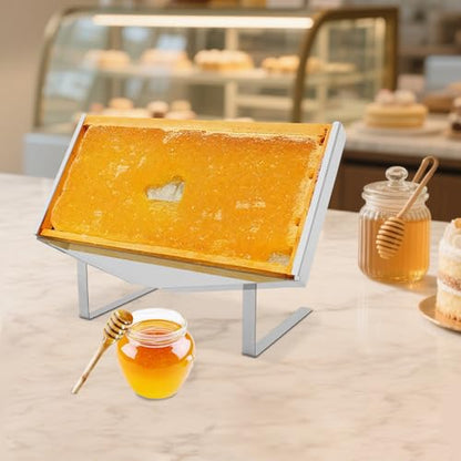 Honeycomb Frame Display Stand,Stainless Steel Honey Uncapping Holder Frame Holder,Beekeeping Honeycomb Holder Stand for Apiaries,Beekeeping Workshops,Honey Stores