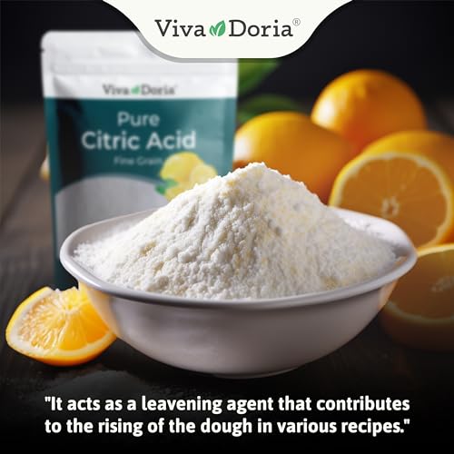 Viva Doria 100% Pure Citric Acid, Food Grade, Fine Grain, 2 lb (907 g) - size: 2 Pound (Pack of 1)