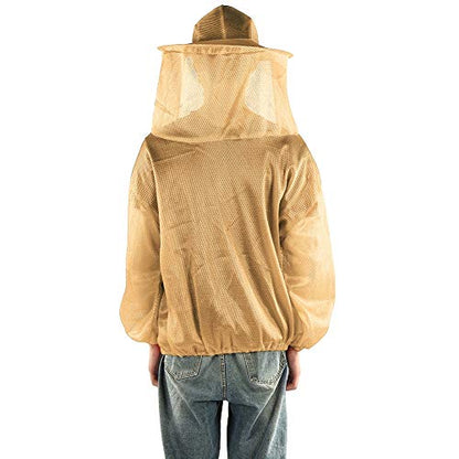 Haofy Professional Bee Suit for Men and Women Beekeeping Suit with Protective Round Veil for Apiary Backyard Beekeeping Jacket (Orange)