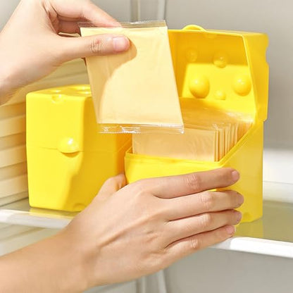 Cheese Block Storage Box with Lid Food Preservation Case Crisper Container for Picnics and Gatherings