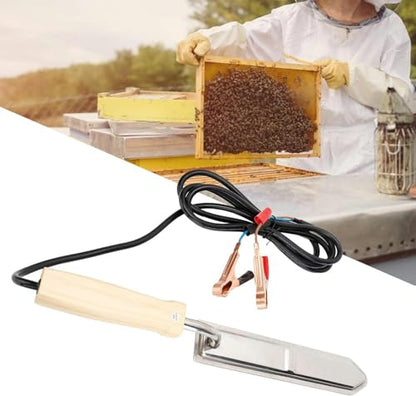 Stainless Steel Electric Honey Uncapping Knife Honey Scraper Cutter Beekeeping Equipment Tools 12V for Honey Harvesting Extracting Bee Keeping,Heating Honey Scraper