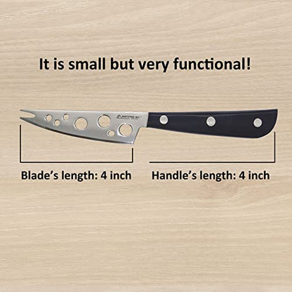Cheese Knife, MATTSTONE HILL 4 Inch All Purpose Cheese Knife - Soft & Semi Hard Cheese Knives, Premium Stainless Steel, Triple Rivet Handle - size: 4"