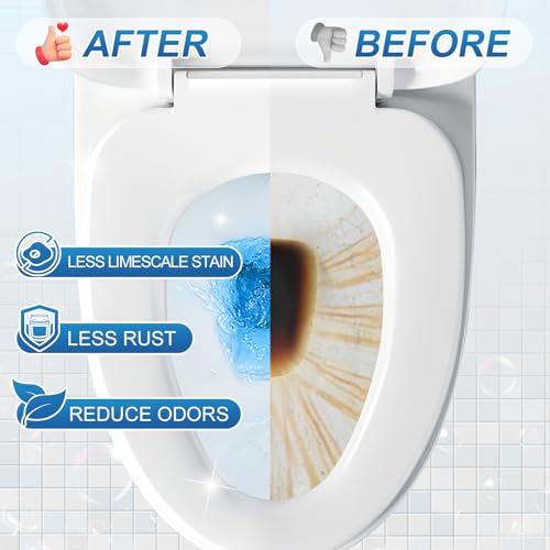 KIISIISO Toilet Bowl Cleaners-9 Bottles, Blue Toilet Bowl Cleaner Tablets in Bottles with Sustained-Release Technology, Upgraded Automatic Cleaning Solution Prevent Stain Build Up, 63.5 oz - size: 1 Count (Pack of 9)