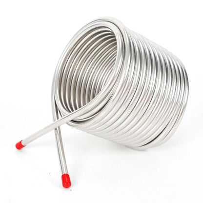 50' Brew Supply Stainless Steel Wort Chiller Cooling Coil Pipe Double Layer, Home Brewing Beer Immersion Stainless Steel, Beer Wine Cooler, Homebrew Immersion Chiller Cooling Pipe