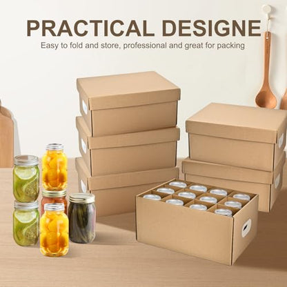3 Pcs Canning Jar Storage Boxes, Fits 32 oz Regular or Wide Mouth Jars, 12 Cells, Mason Jar Organizer - color: 3pcs Yellow