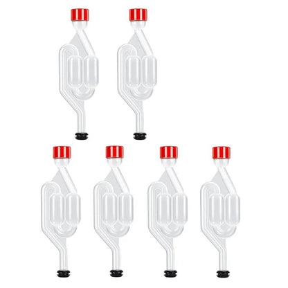 3 Pieces S-Shape Airlocks,Homebrew Bubble Airlock Carboys Stopper & Fermenter Seal Valve with Food Grade Grommets Wine Making(6 pack) - color: 6 pack
