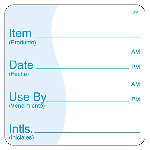 DayMark Safety Systems DissolveMark IT113830 Item/Date/Use By Label, 3" x 3", White, Roll of 200 - size: 3" x 3"