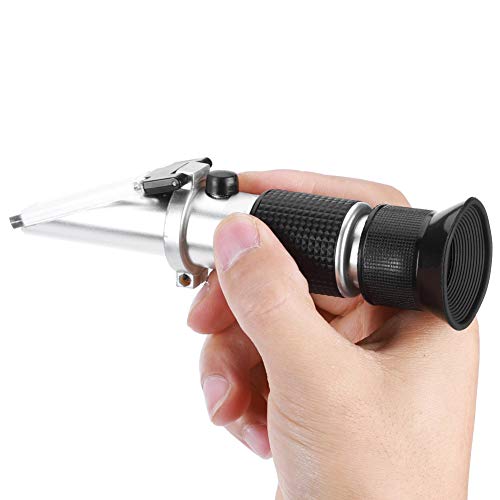 Refractometer with ATC, RHB-10ATC Digital Handheld 0-80% Meter, 0.1% Refractometer for Beer Wine Brewing