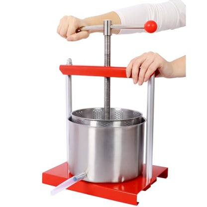 Cheese Press, Manual Fruit & Wine Press, Stainless Steel Food Press Machine for Juice, Olive Oil & Herb Extraction, 2026 Upgrade for Home & Kitchen (0.8 Gallon) - size: 0.8 Gallon