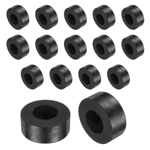 uxcell 16 Pcs Rubber Spacers 50mm OD x 27mm ID x 20mm Height Round Anti Vibration Spacer Rubber Bushing Grommets - size: 50mm OD x 27mm ID x 20mm Height
