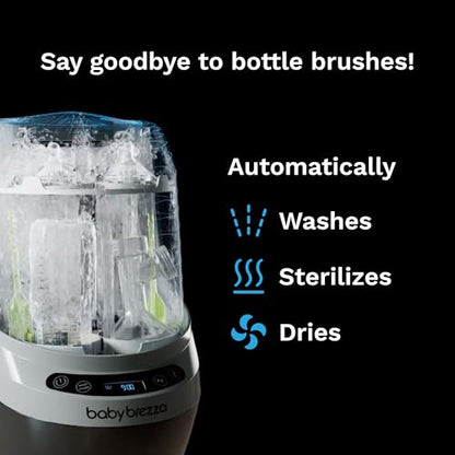 Baby Brezza Baby Bottle Washer Pro - Clinically Proven Better Cleaning - Washer, Sterilizer + Dryer In One Appliance for Essentials like Bottles + Pump Parts – Machine Replaces Brushes + Racks - style: Baby Bottle Washer