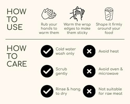 Truebee Reusable Beeswax Food Wraps 3-Pack – Non Toxic, Plastic Free, Silicone Free, Sustainable, Environmentally Friendly, Organic Cotton Beeswax Wraps (S, M, L), Signature Design - color: 3 Pack - Honeycomb