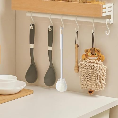 Folded Soft Bristle 360 ° Silicone Cup Brush Water Bottle Cleaner with Long Handle, Cover Narrow Neck Container Brush Cup (3pcs)