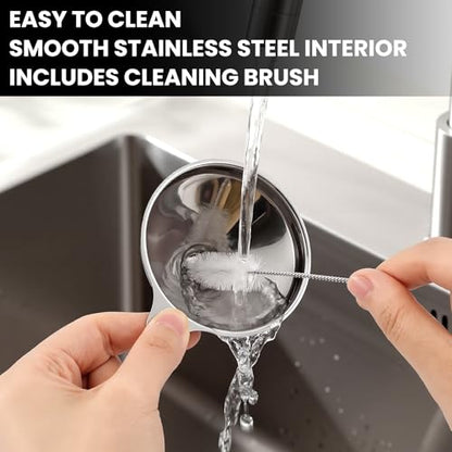 Mifoci 6 Pcs Stainless Steel Funnels for Kitchen Use Filling Bottles 3 Sizes Mini Metal Funnels Food Grade for Liquids, Oils, Powders & Spices Includes 2 Cleaning Brushes Hanging Rings Easy Storage
