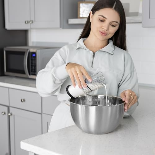 KitchenArt 1 Cup Tri Adjust A-Cup, Easy Pour Adjustable Measuring Cup | No Mess Measuring & Pouring | Includes Measurment Conversions | Measures 1/8 Cup to 1 Cup | Works With Dry & Wet Ingredients - size: 1 Cup