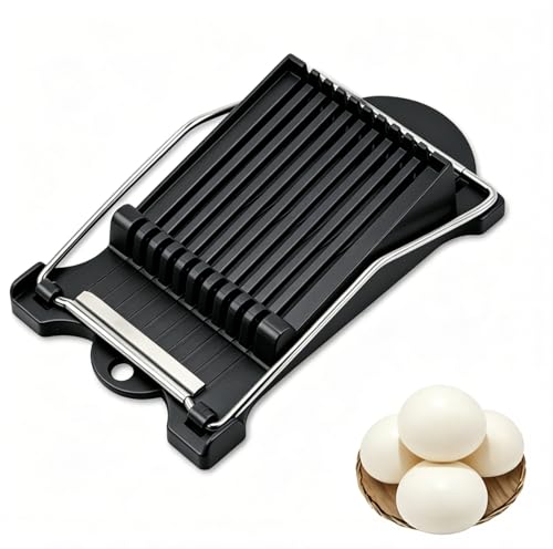 FENGCHEN Luncheon Meat Slicer, Spam Cutter with 10 Stainless Steel Wires, Slice Tool for Boiled Eggs, Banana, Avocado, Black - color: Black