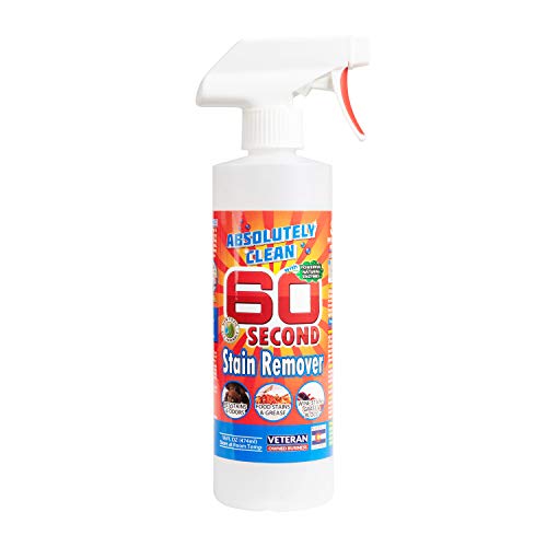 Absolutely Clean Amazing 60 Second Stain Remover - Powerful, Natural Enzymes Remove Food, Grease, Pet Stains & More, Fast & Easy - Fragrance Free - Eco Friendly - USA Made (16oz Pack of 1) - style: 16 Fl Oz (Pack of 1)