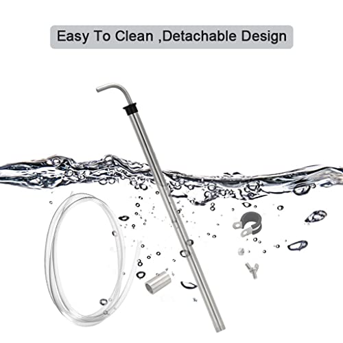 Brewing Auto Siphon, Stainless Steel Siphon Racking Cane With Carboy Clip, Homebrewer Easily Faster Transfer Wort From Container, 1pcs (Color : Auto siphon kit)