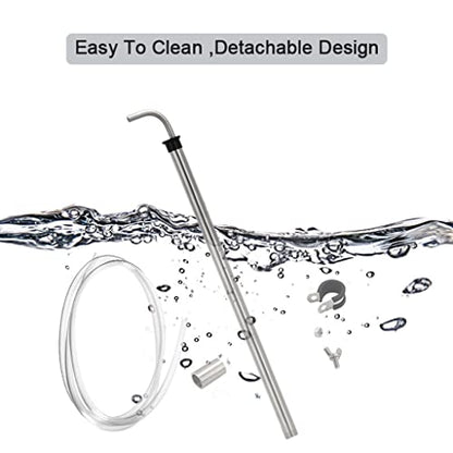Brewing Auto Siphon, Stainless Steel Siphon Racking Cane With Carboy Clip, Homebrewer Easily Faster Transfer Wort From Container, 1pcs (Color : Auto siphon kit)