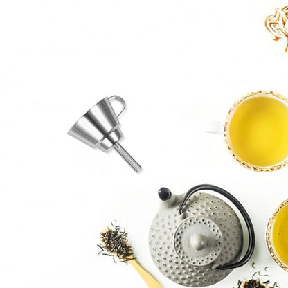 Stainless Steel Funnel with 304 Mesh Strainer 9cm Kitchen Oil and Liquid Filter Funnel for Bottles Jars Canning Cooking Use