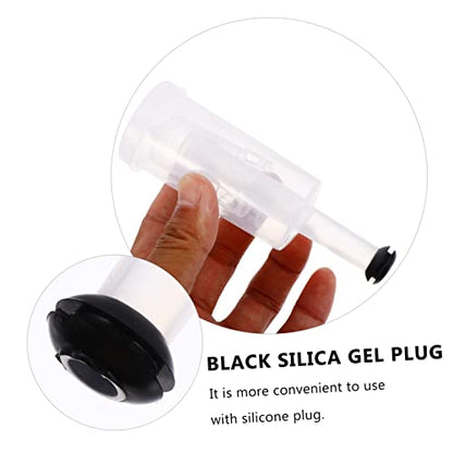 Three-piece One-way Brewing Stopper Reusable Silicone Stoppers for Wine Preservation and Fermentation Air Locks Black Silicone