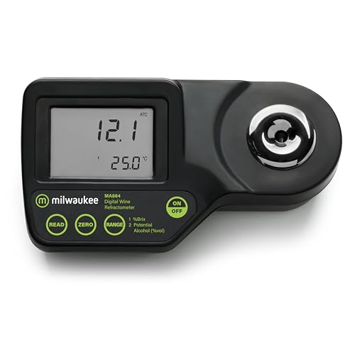 Milwaukee 0 to 50% Brix/Potential Alcohol Digital Refractometer - MA884